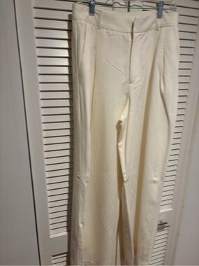 Zara white wide leg pant
